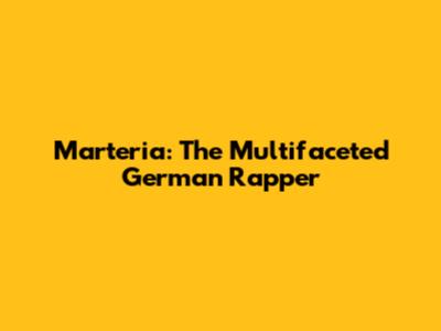 Marteria: The Multifaceted German Rapper