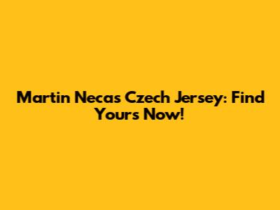 Martin Necas Czech Jersey: Find Yours Now!