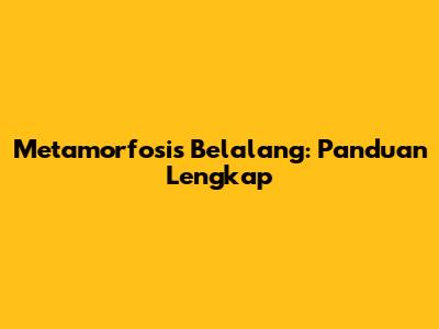 Metamorfosis Belalang: Panduan Lengkap