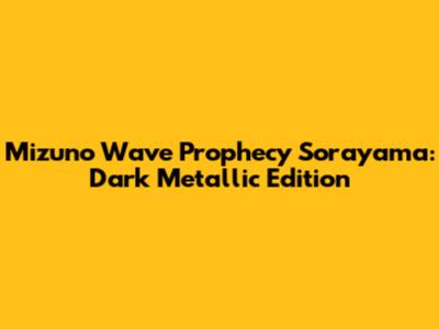 Mizuno Wave Prophecy Sorayama: Dark Metallic Edition