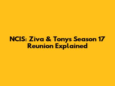 NCIS: Ziva & Tony's Season 17 Reunion Explained