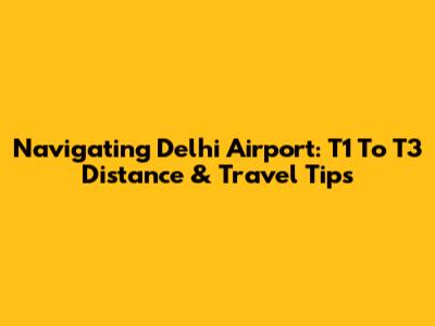 Navigating Delhi Airport: T1 To T3 Distance & Travel Tips