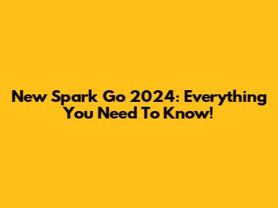 New Spark Go 2024: Everything You Need To Know!