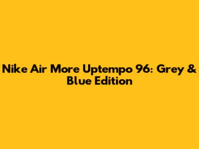 Nike Air More Uptempo '96: Grey & Blue Edition