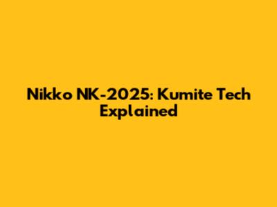 Nikko NK-2025: Kumite Tech Explained