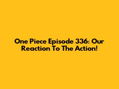 One Piece Episode 336: Our Reaction To The Action!