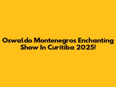 Oswaldo Montenegro's Enchanting Show In Curitiba 2025!