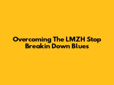 Overcoming The LMZH Stop Breakin' Down Blues