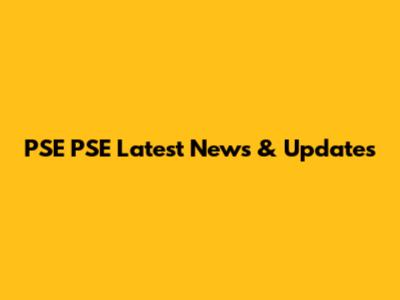 PSE PSE Latest News & Updates