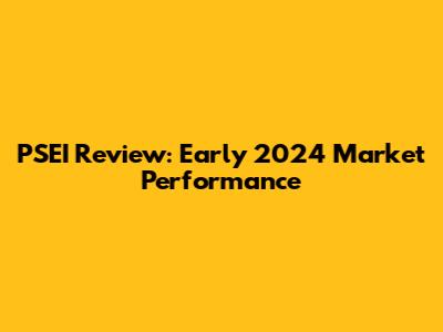 PSEI Review: Early 2024 Market Performance