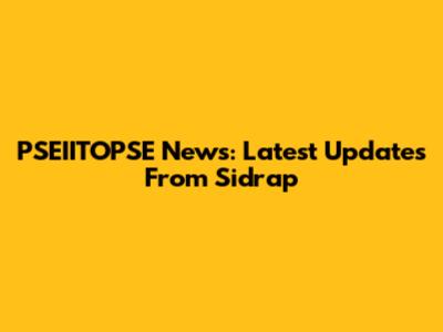 PSEIITOPSE News: Latest Updates From Sidrap