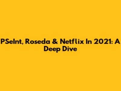 PSeInt, Roseda & Netflix In 2021: A Deep Dive