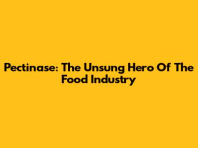 Pectinase: The Unsung Hero Of The Food Industry