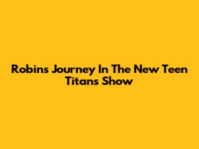 Robin's Journey In The New Teen Titans Show