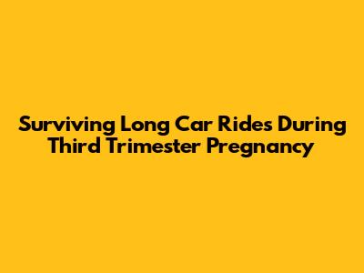 Surviving Long Car Rides During Third Trimester Pregnancy