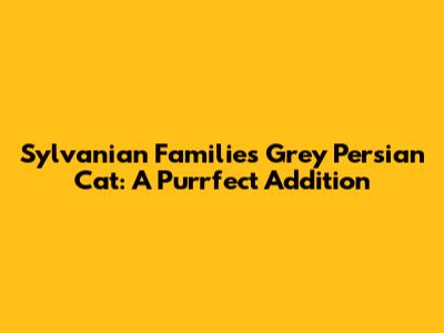 Sylvanian Families Grey Persian Cat: A Purrfect Addition