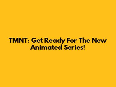 TMNT: Get Ready For The New Animated Series!