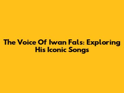 The Voice Of Iwan Fals: Exploring His Iconic Songs