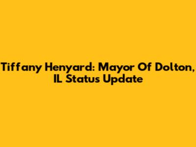 Tiffany Henyard: Mayor Of Dolton, IL Status Update