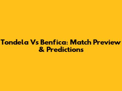 Tondela Vs Benfica: Match Preview & Predictions