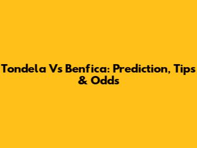 Tondela Vs Benfica: Prediction, Tips & Odds