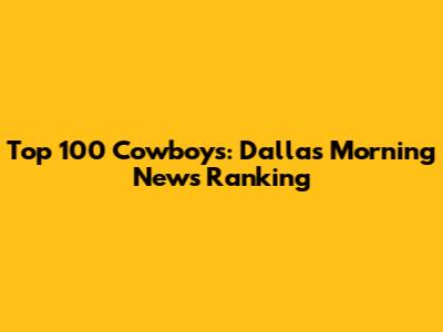Top 100 Cowboys: Dallas Morning News Ranking
