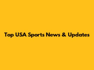 Top USA Sports News & Updates