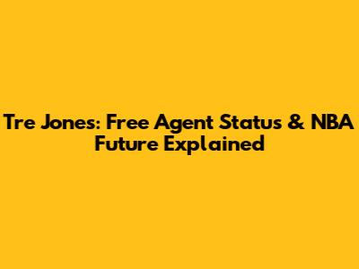 Tre Jones: Free Agent Status & NBA Future Explained