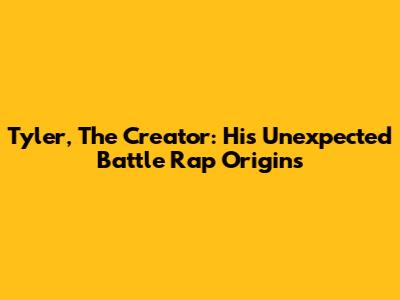 Tyler, The Creator: His Unexpected Battle Rap Origins