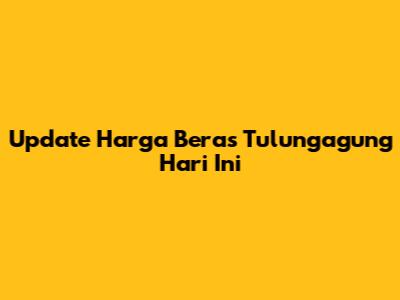 Update Harga Beras Tulungagung Hari Ini