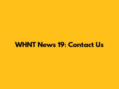 WHNT News 19: Contact Us