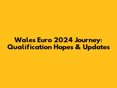 Wales' Euro 2024 Journey: Qualification Hopes & Updates