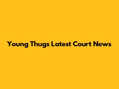 Young Thug's Latest Court News