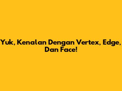 Yuk, Kenalan Dengan Vertex, Edge, Dan Face!